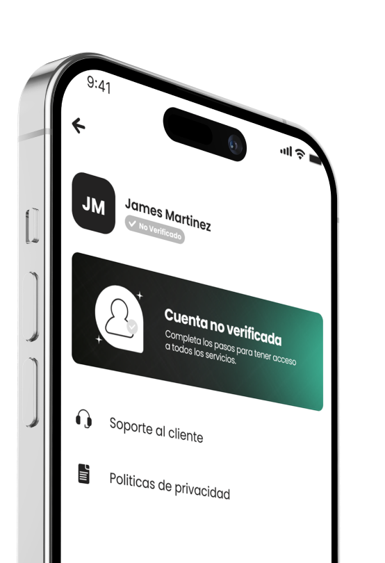 Perfil de usuario en la app de Trini